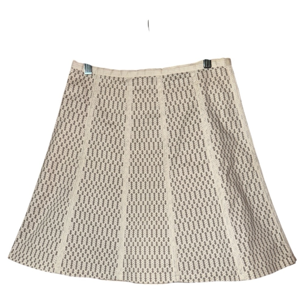 Proenza Schouler x Target A-Line Mini Skirt Beige Gray Geometric Lined Size‎ 3